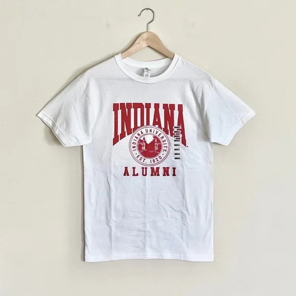 NEW IU Indiana University Alumni Graphic White T Shirt Adult size Small - Picture 2 of 8